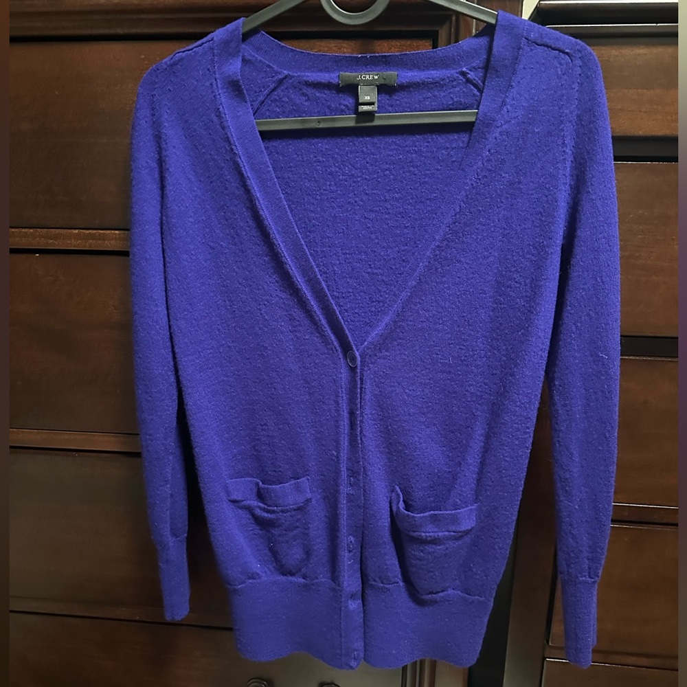 J. Crew Vibrant Purple Women's Cardigan